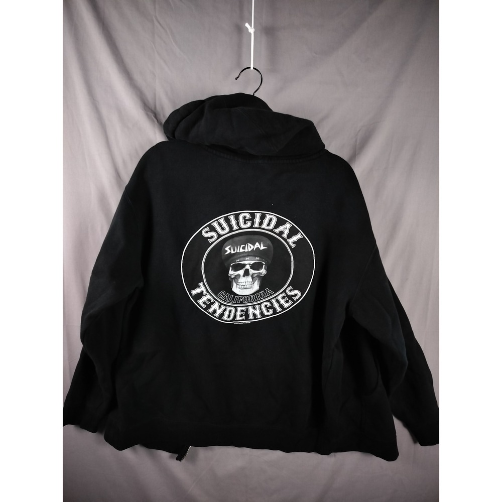 Suicidal Tendencies Zip Hoodie Men L Black Skull Graphic California Punk Skater